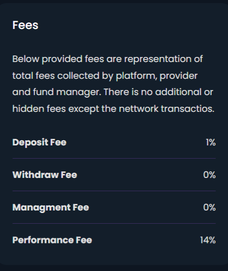 DeFi Fund Fee Structure Example